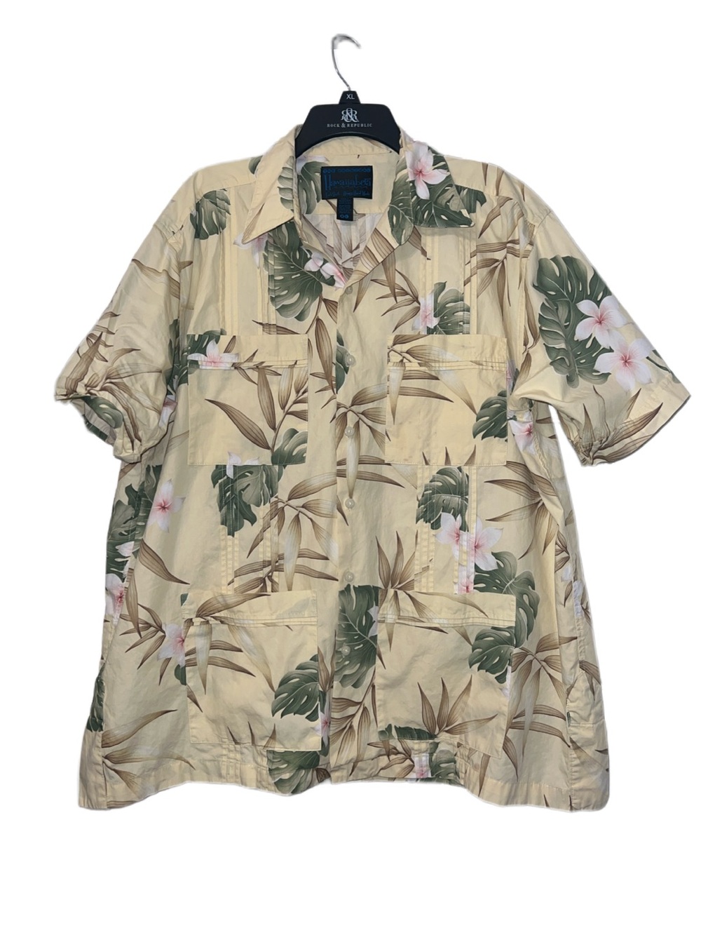 HAWAIIABERA Handmade Men’s Hawaiian Resort Wear Floral Print XL + Read